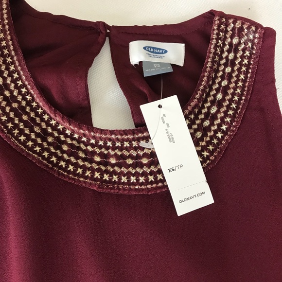 NWT Burgundy Sleeveless Fully Lined Dress Size XS - Picture 5 of 5